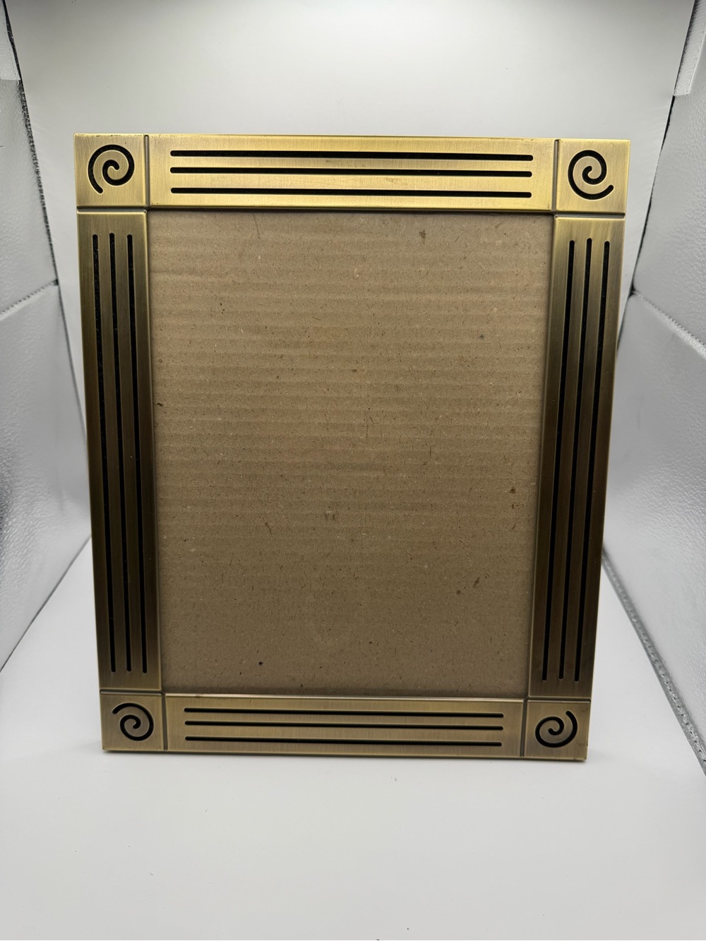 Connoisseur Antique Brass 8x10 Photo Frame Art Deco Tabletop Display